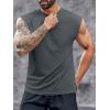 imageRuncati Mens Workout Tank Top Sleeveless Shirt Quick Dry Muscle Gym Bodybuilding Fitness Training T ShirtsDark Grey