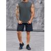 imageRuncati Mens Workout Tank Top Sleeveless Shirt Quick Dry Muscle Gym Bodybuilding Fitness Training T ShirtsDark Grey