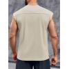 imageRuncati Mens Workout Tank Top Sleeveless Shirt Quick Dry Muscle Gym Bodybuilding Fitness Training T ShirtsKhaki