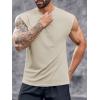 imageRuncati Mens Workout Tank Top Sleeveless Shirt Quick Dry Muscle Gym Bodybuilding Fitness Training T ShirtsKhaki