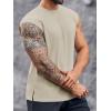 imageRuncati Mens Workout Tank Top Sleeveless Shirt Quick Dry Muscle Gym Bodybuilding Fitness Training T ShirtsKhaki