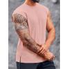 imageRuncati Mens Workout Tank Top Sleeveless Shirt Quick Dry Muscle Gym Bodybuilding Fitness Training T ShirtsPink