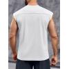 imageRuncati Mens Workout Tank Top Sleeveless Shirt Quick Dry Muscle Gym Bodybuilding Fitness Training T ShirtsWhite