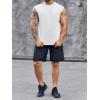 imageRuncati Mens Workout Tank Top Sleeveless Shirt Quick Dry Muscle Gym Bodybuilding Fitness Training T ShirtsWhite