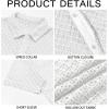 imageRuncati Mens Button Down Knit Shirt Short Sleeve Crochet Shirts Casual Hollow Out Summer Beach Vacation TopsWhite
