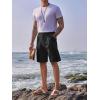 imageRuncati Mens Golf Shorts Flat Front Chino Casual Cotton Dress Work Shorts for MenBlack