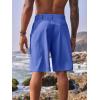 imageRuncati Mens Golf Shorts Flat Front Chino Casual Cotton Dress Work Shorts for MenBlue