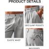 imageRuncati Mens Golf Shorts Flat Front Chino Casual Cotton Dress Work Shorts for MenGrey