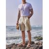 imageRuncati Mens Golf Shorts Flat Front Chino Casual Cotton Dress Work Shorts for MenKhaki