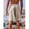imageRuncati Mens Golf Shorts Flat Front Chino Casual Cotton Dress Work Shorts for MenKhaki