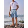 imageRuncati Mens Golf Shorts Flat Front Chino Casual Cotton Dress Work Shorts for MenLight Blue