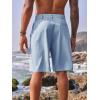 imageRuncati Mens Golf Shorts Flat Front Chino Casual Cotton Dress Work Shorts for MenLight Blue
