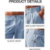 imageRuncati Mens Golf Shorts Flat Front Chino Casual Cotton Dress Work Shorts for MenLight Blue