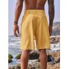 imageRuncati Mens Golf Shorts Flat Front Chino Casual Cotton Dress Work Shorts for MenMustard Yellow