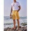 imageRuncati Mens Golf Shorts Flat Front Chino Casual Cotton Dress Work Shorts for MenMustard Yellow