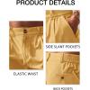 imageRuncati Mens Golf Shorts Flat Front Chino Casual Cotton Dress Work Shorts for MenMustard Yellow