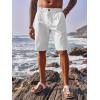 imageRuncati Mens Golf Shorts Flat Front Chino Casual Cotton Dress Work Shorts for MenWhite