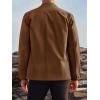 imageRuncati Mens Lightweight Safari Jacket Button Up Cotton Outdoor Military Cargo Long Sleeve OutwearBrown