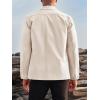 imageRuncati Mens Lightweight Safari Jacket Button Up Cotton Outdoor Military Cargo Long Sleeve OutwearKhaki