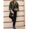 imageRuncati Mens Lightweight Safari Jacket Casual Button Up Jacket Windproof Work Coat with PocketsArmy Green