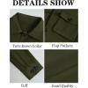 imageRuncati Mens Lightweight Safari Jacket Casual Button Up Jacket Windproof Work Coat with PocketsArmy Green