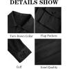 imageRuncati Mens Lightweight Safari Jacket Casual Button Up Jacket Windproof Work Coat with PocketsBlack
