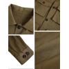 imageRuncati Mens Lightweight Safari Jacket Casual Button Up Jacket Windproof Work Coat with PocketsKhaki