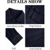 imageRuncati Mens Lightweight Safari Jacket Casual Button Up Jacket Windproof Work Coat with PocketsNavy Blue