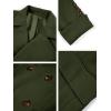 imageRuncati Mens Trench Coat Notch Lapel Slim Fit Double Breasted Wool Blend Long Pea Coat Winter Warm OvercoatArmy Green