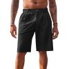 imageRuncati Mens Golf Shorts Flat Front Chino Casual Cotton Dress Work Shorts for MenBlack