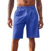 imageRuncati Mens Golf Shorts Flat Front Chino Casual Cotton Dress Work Shorts for MenBlue