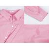 imageMens Button Up Shirts Long Sleeve Linen Beach Casual Cotton Summer Lightweight Tops1 Pink