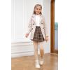 imageRuncati Baby Kids Boys Girls Classic Wool Blend Coat Winter Double Breasted Trench Coat Outwear Pea Coat Jacket with BeltBeige