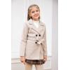 imageRuncati Baby Kids Boys Girls Classic Wool Blend Coat Winter Double Breasted Trench Coat Outwear Pea Coat Jacket with BeltBeige