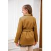 imageRuncati Baby Kids Boys Girls Classic Wool Blend Coat Winter Double Breasted Trench Coat Outwear Pea Coat Jacket with BeltBrown
