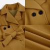imageRuncati Baby Kids Boys Girls Classic Wool Blend Coat Winter Double Breasted Trench Coat Outwear Pea Coat Jacket with BeltBrown