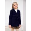 imageRuncati Baby Kids Boys Girls Classic Wool Blend Coat Winter Double Breasted Trench Coat Outwear Pea Coat Jacket with BeltNavy