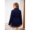 imageRuncati Baby Kids Boys Girls Classic Wool Blend Coat Winter Double Breasted Trench Coat Outwear Pea Coat Jacket with BeltNavy