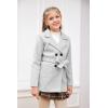 imageRuncati Baby Kids Boys Girls Classic Wool Blend Coat Winter Double Breasted Trench Coat Outwear Pea Coat Jacket with BeltWhite