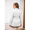 imageRuncati Baby Kids Boys Girls Classic Wool Blend Coat Winter Double Breasted Trench Coat Outwear Pea Coat Jacket with BeltWhite