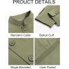 imageRuncati Mens Casual Suit Blazer Jacket Mandarin Collar Single Breasted Sport Coat Business Dress CoatArmy Green