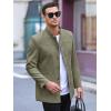 imageRuncati Mens Casual Suit Blazer Jacket Mandarin Collar Single Breasted Sport Coat Business Dress CoatArmy Green
