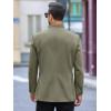 imageRuncati Mens Casual Suit Blazer Jacket Mandarin Collar Single Breasted Sport Coat Business Dress CoatArmy Green