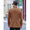 imageRuncati Mens Casual Suit Blazer Jacket Mandarin Collar Single Breasted Sport Coat Business Dress CoatBrown
