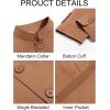imageRuncati Mens Casual Suit Blazer Jacket Mandarin Collar Single Breasted Sport Coat Business Dress CoatBrown