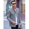 imageRuncati Mens Casual Suit Blazer Jacket Mandarin Collar Single Breasted Sport Coat Business Dress CoatGrey