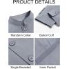 imageRuncati Mens Casual Suit Blazer Jacket Mandarin Collar Single Breasted Sport Coat Business Dress CoatGrey