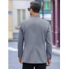 imageRuncati Mens Casual Suit Blazer Jacket Mandarin Collar Single Breasted Sport Coat Business Dress CoatGrey