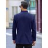 imageRuncati Mens Casual Suit Blazer Jacket Mandarin Collar Single Breasted Sport Coat Business Dress CoatNavy Blue