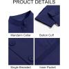 imageRuncati Mens Casual Suit Blazer Jacket Mandarin Collar Single Breasted Sport Coat Business Dress CoatNavy Blue